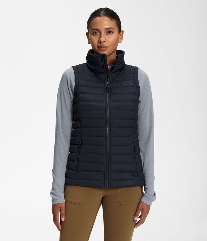 The North Face Vests Stretch Down Navy - Womens - Thailand HTANC-8059